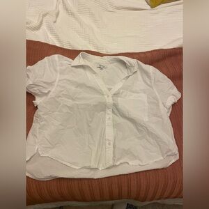 Madewell Ivory Short Sleeve Shirt